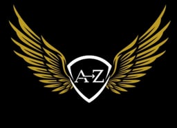 A to Z Coaching Academy logo — golden wings and shield bearing A to Z symbol